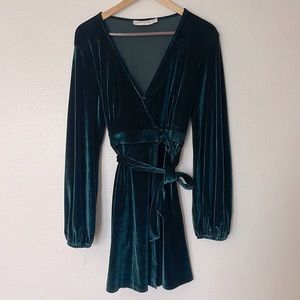 Velvet Wrap Dress
